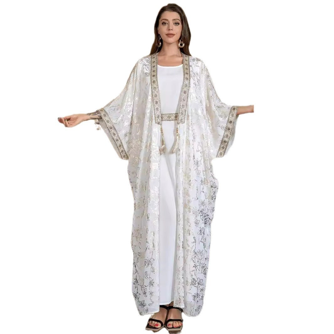 One-piece Dress Bronzing Robe Abaya