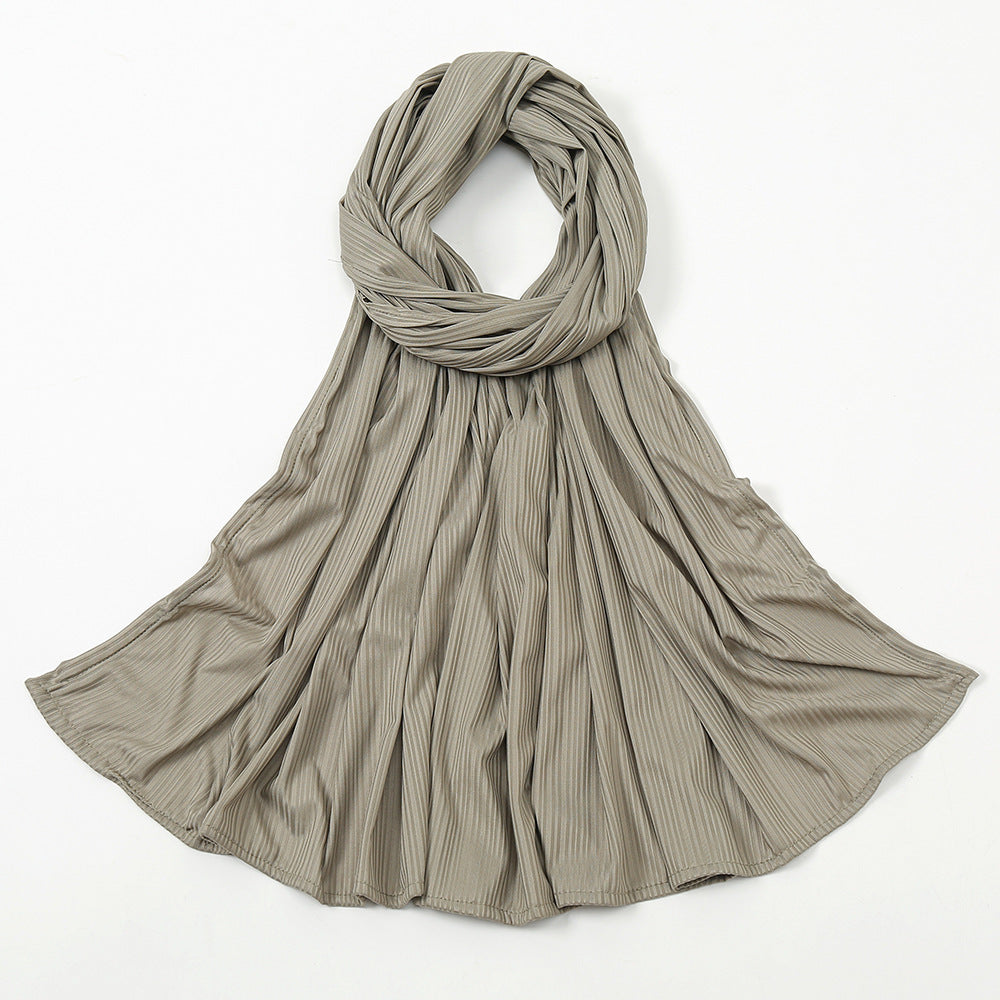 The Knitted Cotton Stripe Scarf