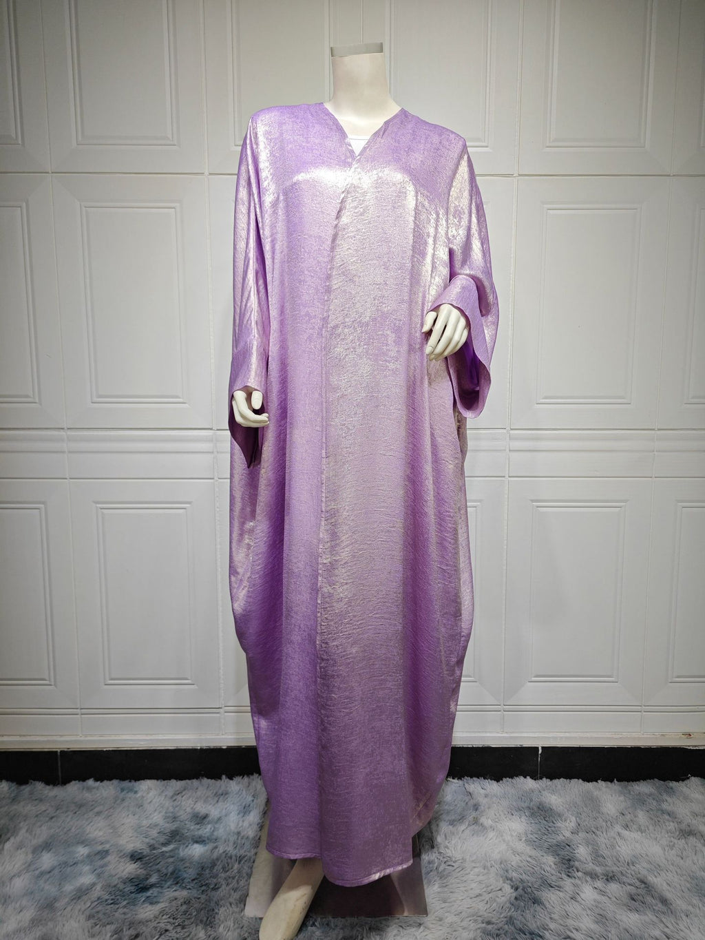 Bronze Satin Open Abaya