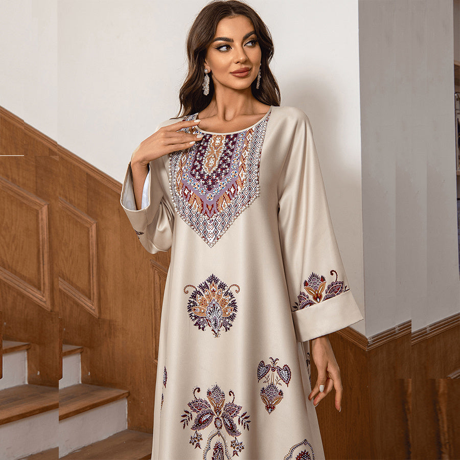 Long Sleeve Floral Casual Dress