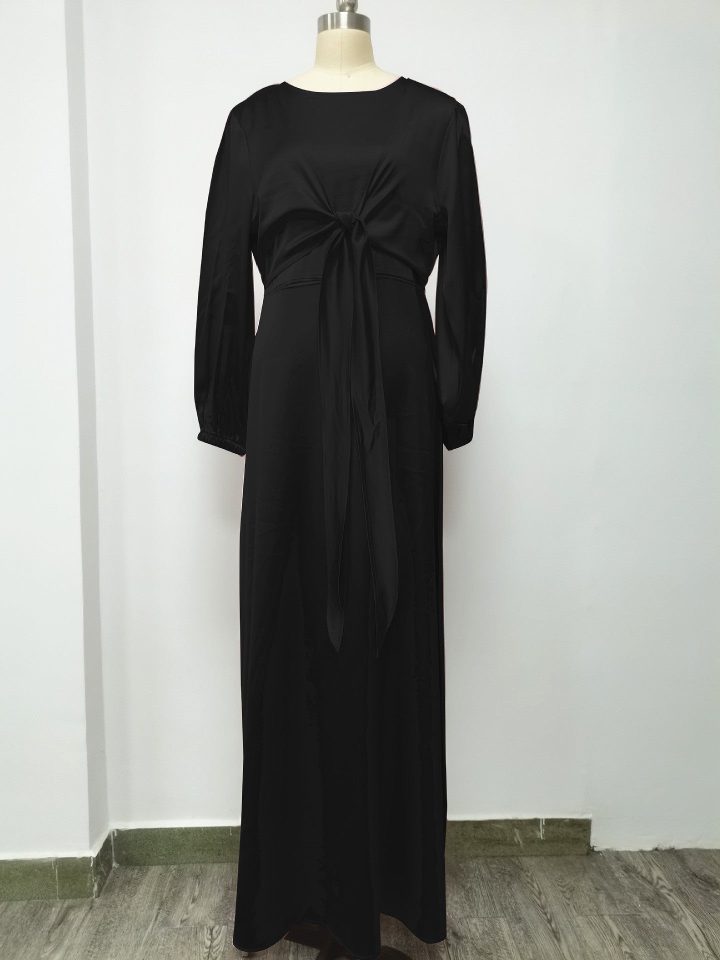 Luxe Wrapped Satin Abaya