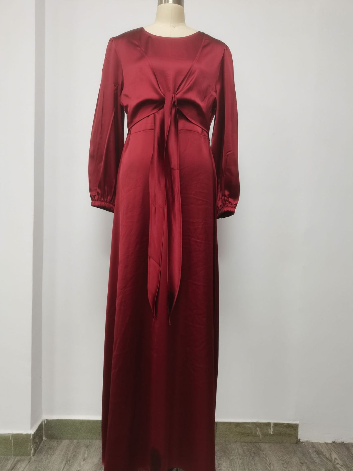Luxe Wrapped Satin Abaya