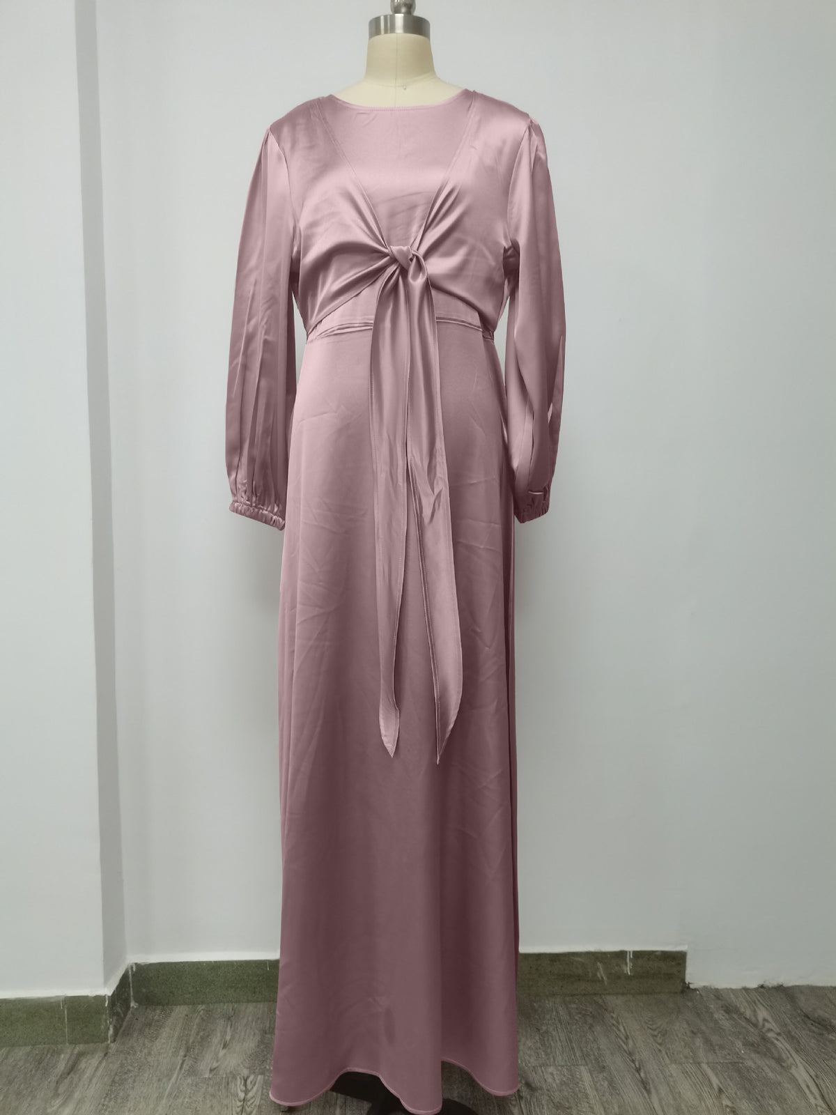 Luxe Wrapped Satin Abaya