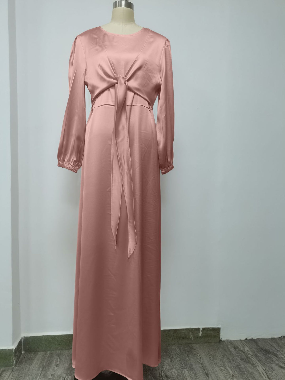 Luxe Wrapped Satin Abaya
