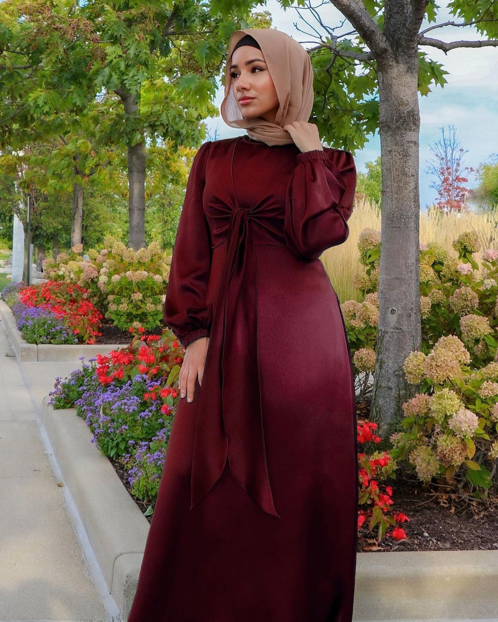 Luxe Wrapped Satin Abaya