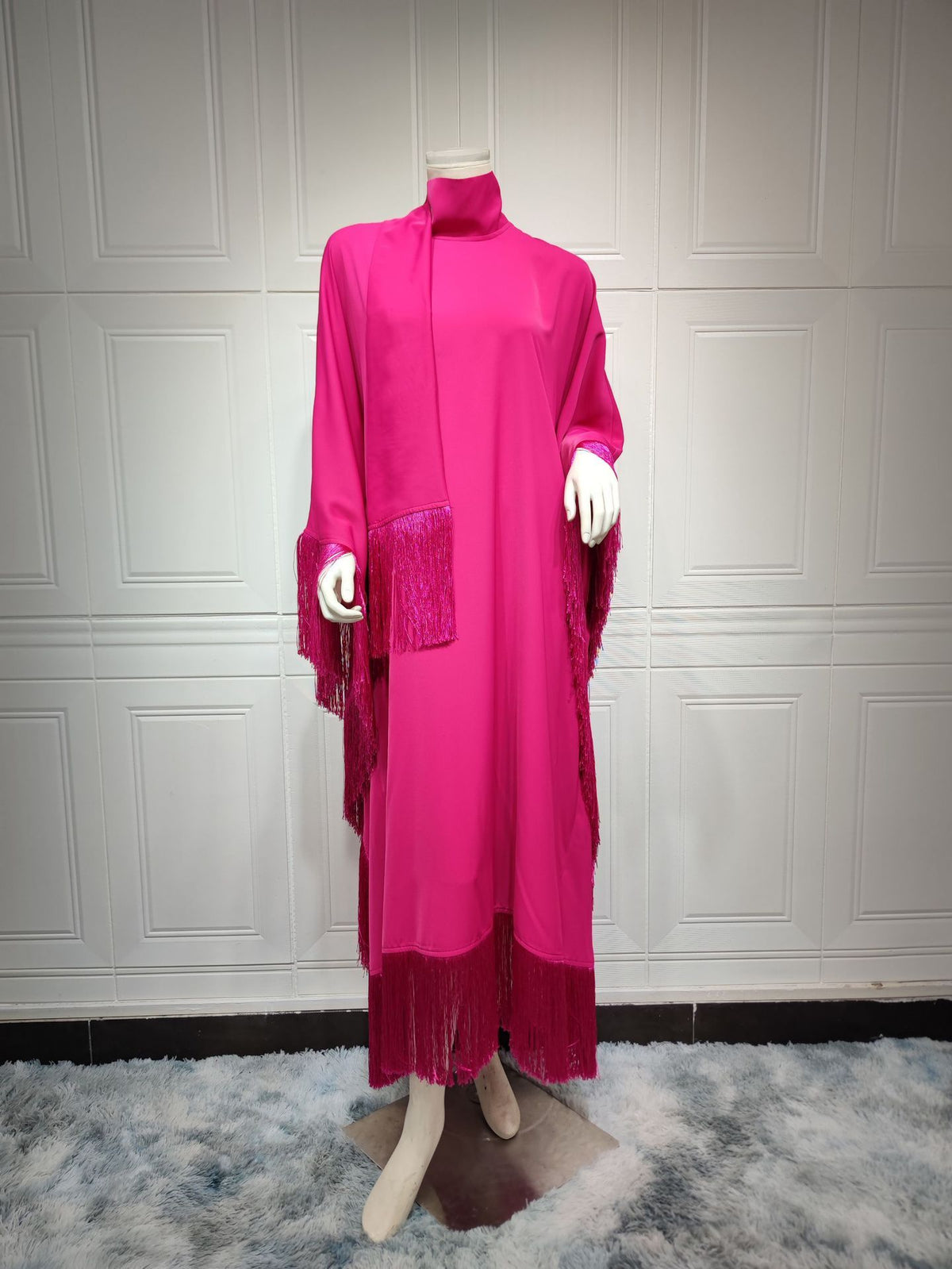 The Batwing Tassel Kaftan Dress