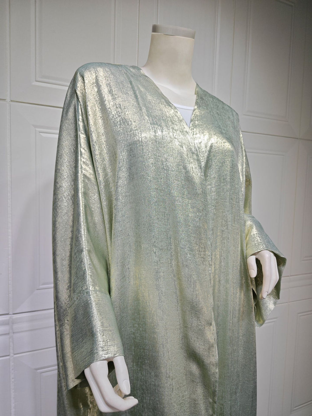 Bronze Satin Open Abaya