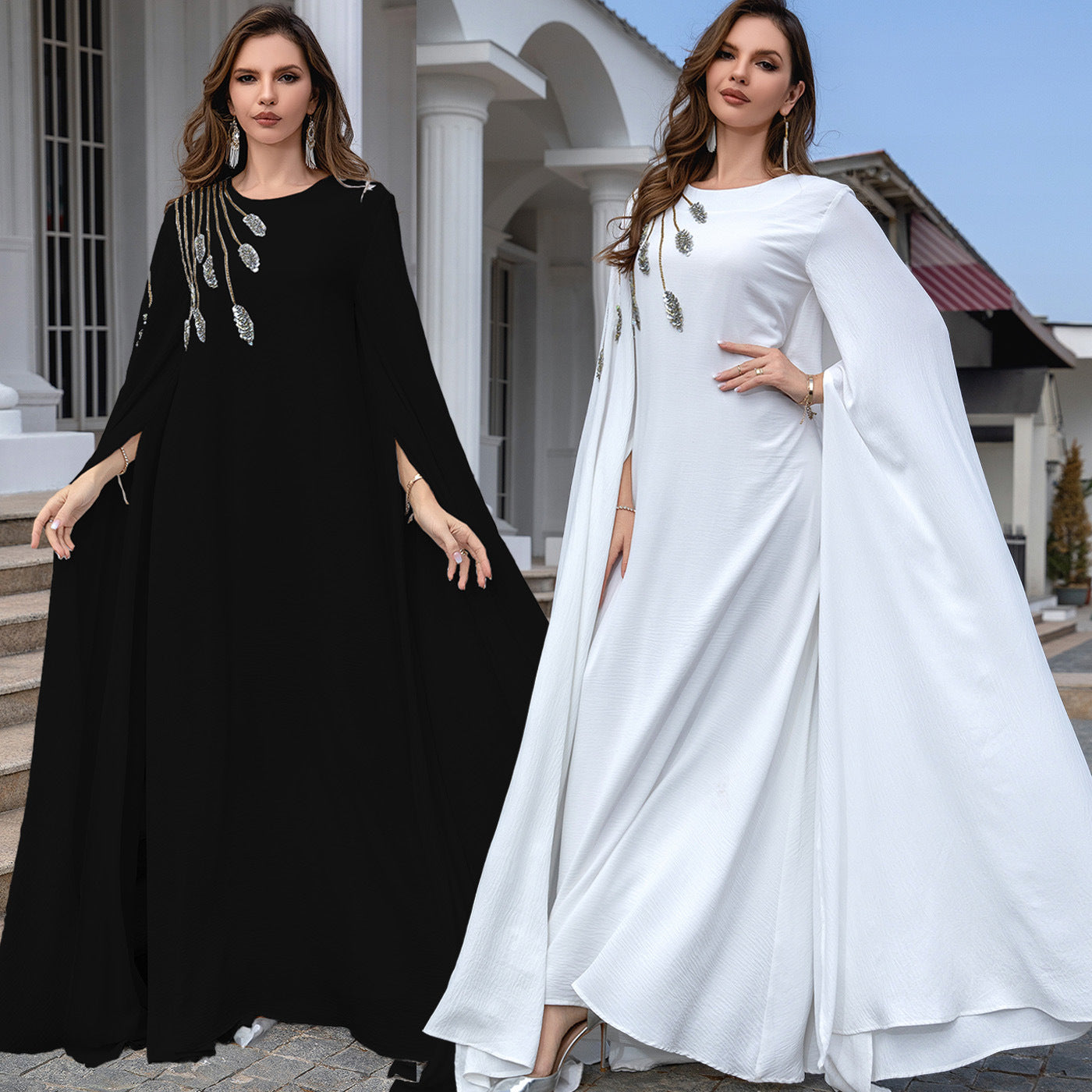 Celestia Flow Gown Embroidered Abaya