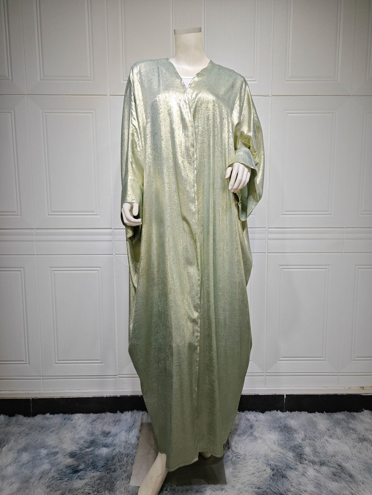 Bronze Satin Open Abaya