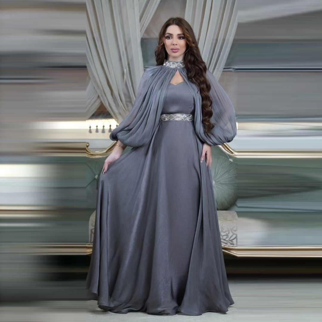 Two piece whispering silk Abaya