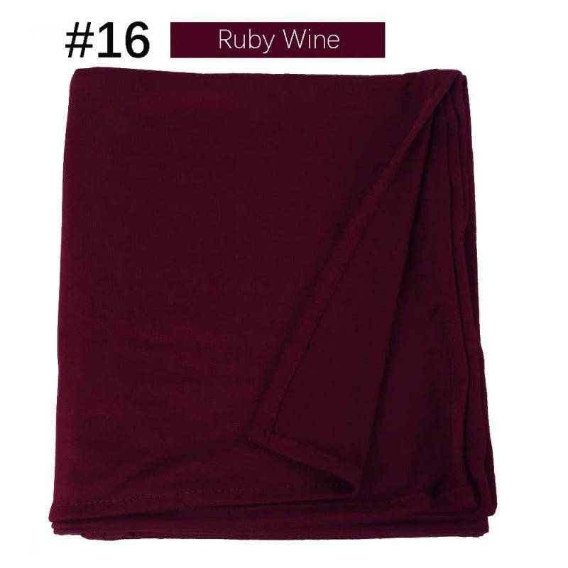Mercerized Cotton Jersey Closed-toe Cotton Scarf - 25% Off when you buy 3
