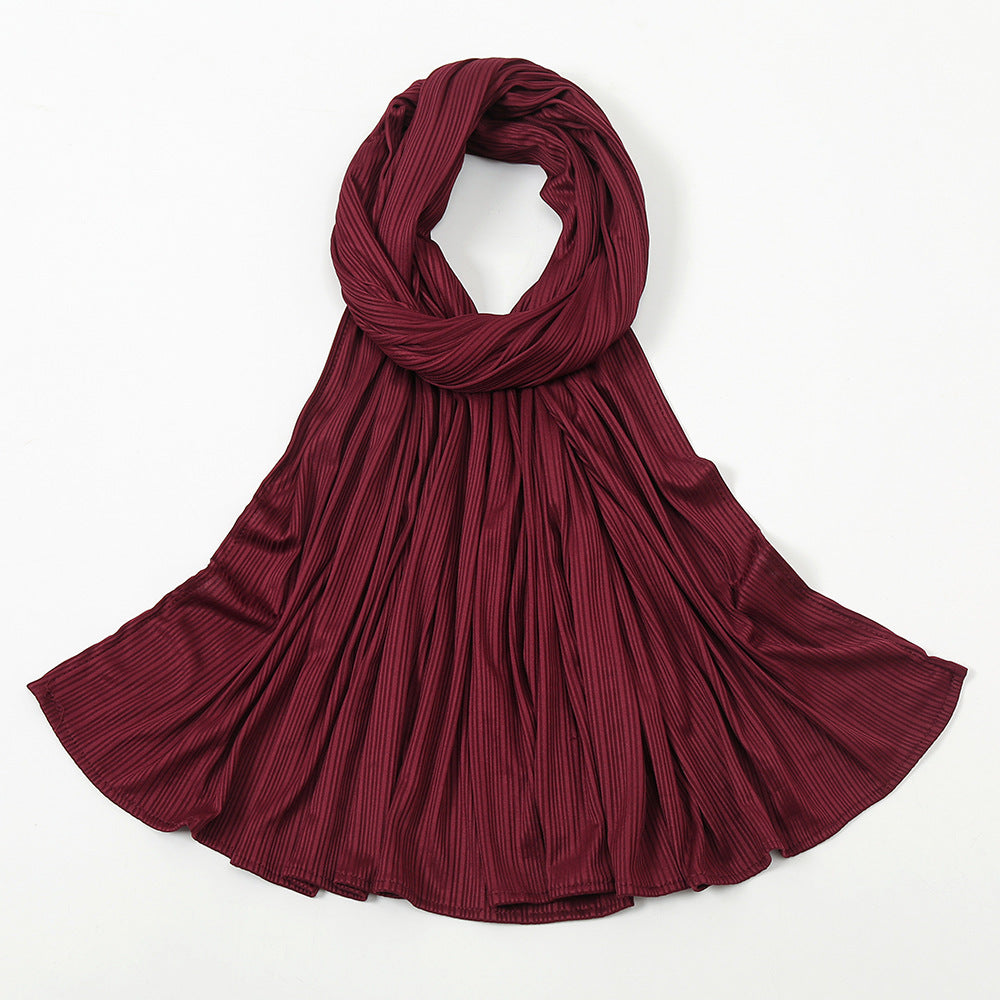 The Knitted Cotton Stripe Scarf