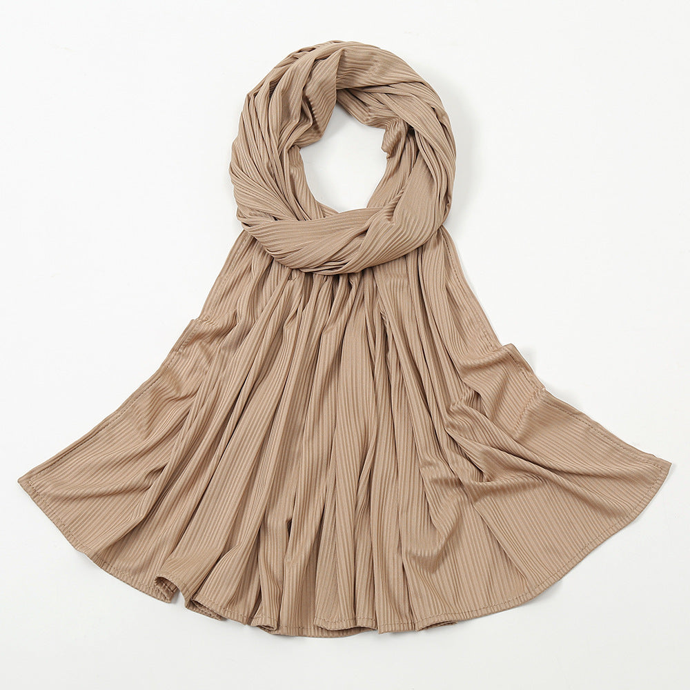 The Knitted Cotton Stripe Scarf