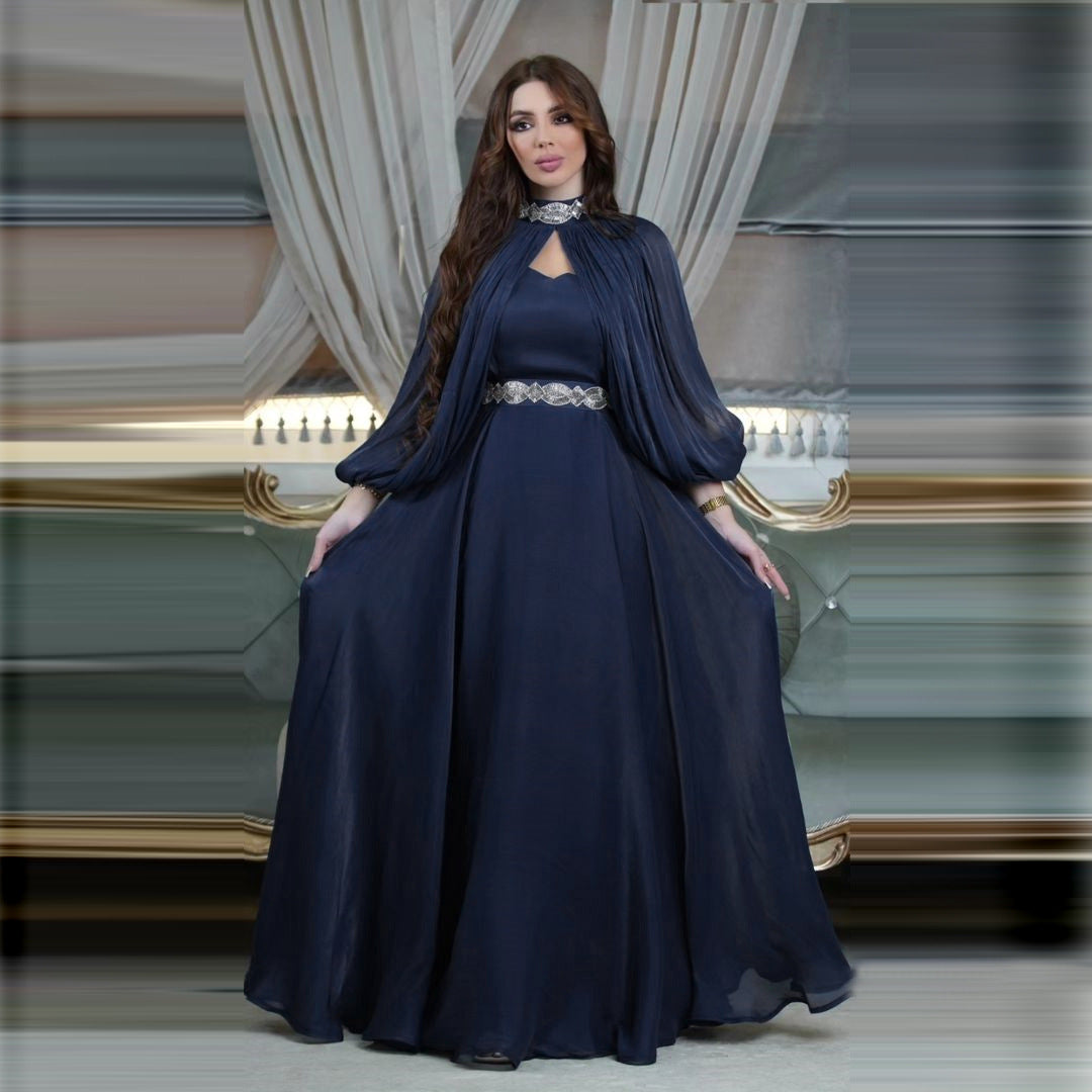 Two piece whispering silk Abaya