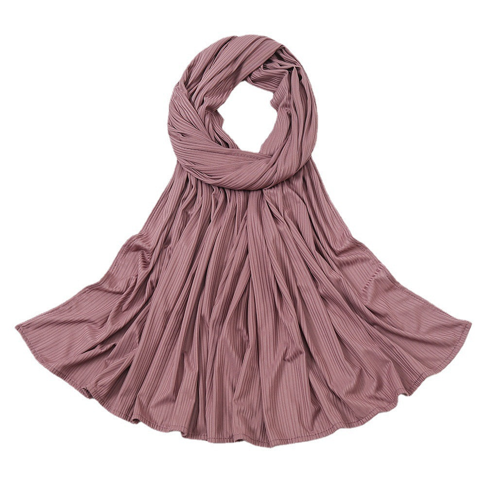 The Knitted Cotton Stripe Scarf