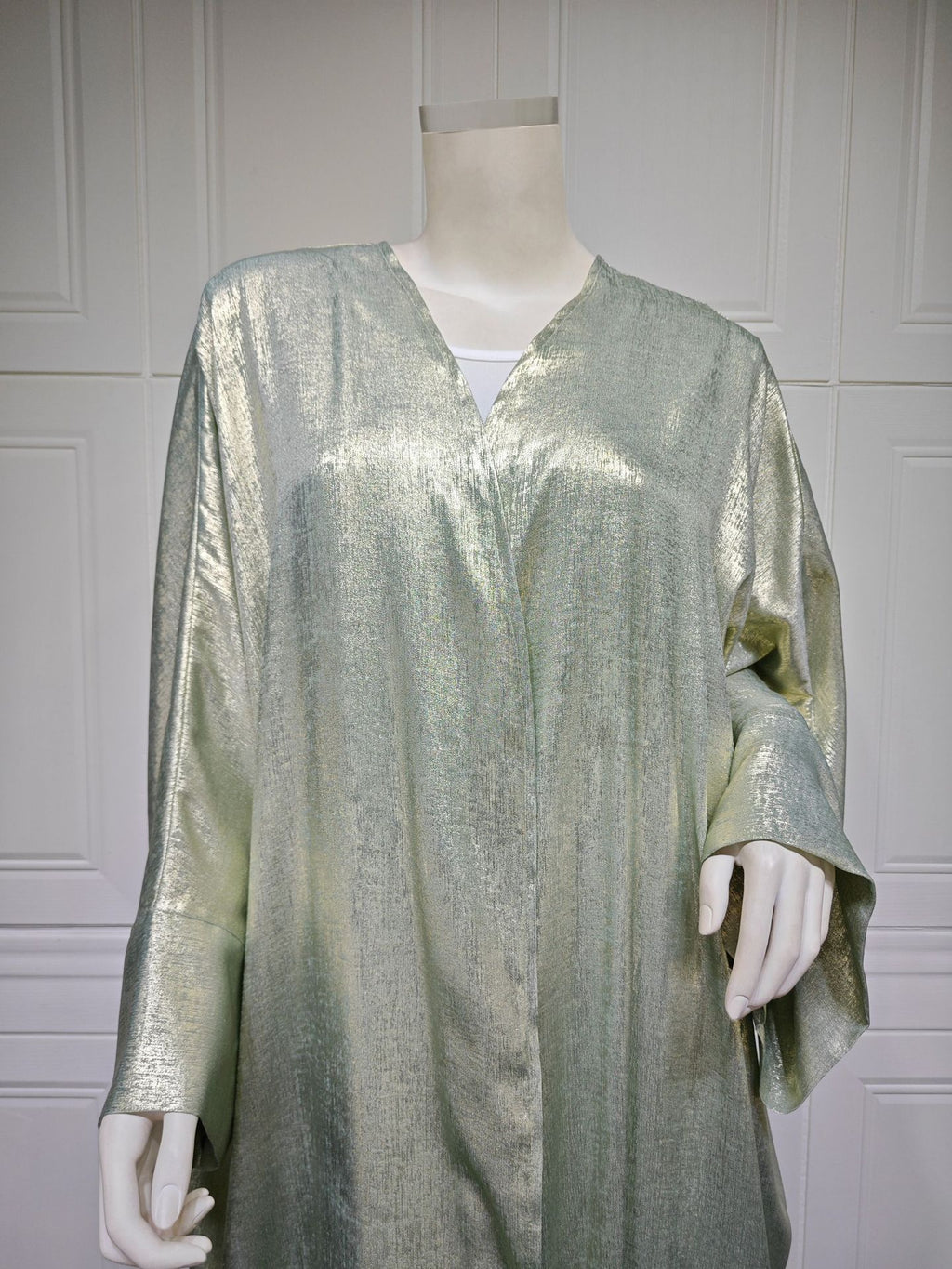 Bronze Satin Open Abaya