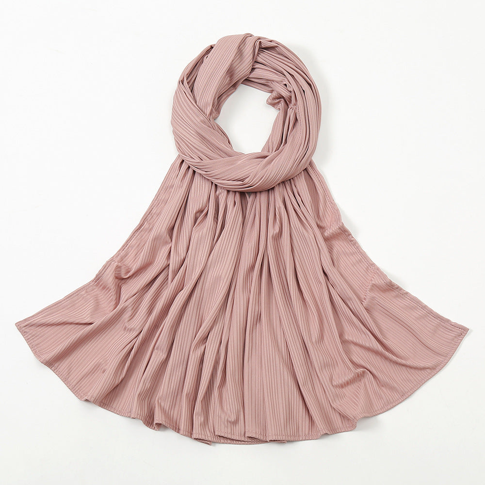 The Knitted Cotton Stripe Scarf
