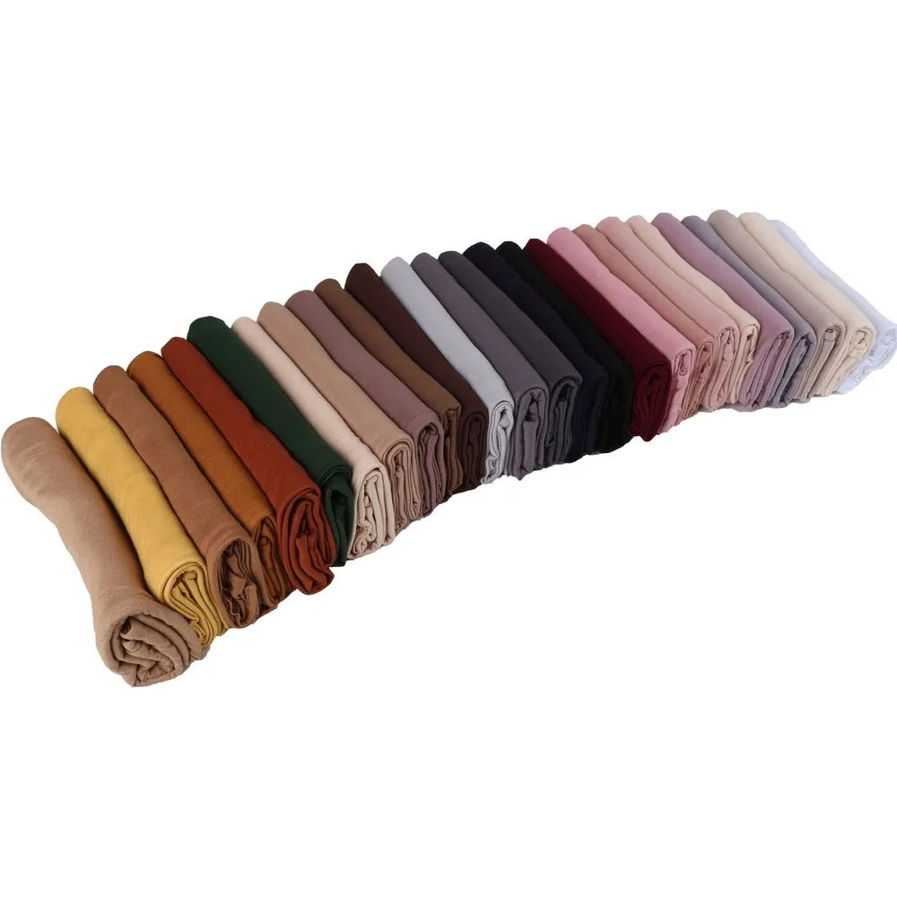 Mercerized Cotton Jersey Closed-toe Cotton Scarf - 25% Off when you buy 3