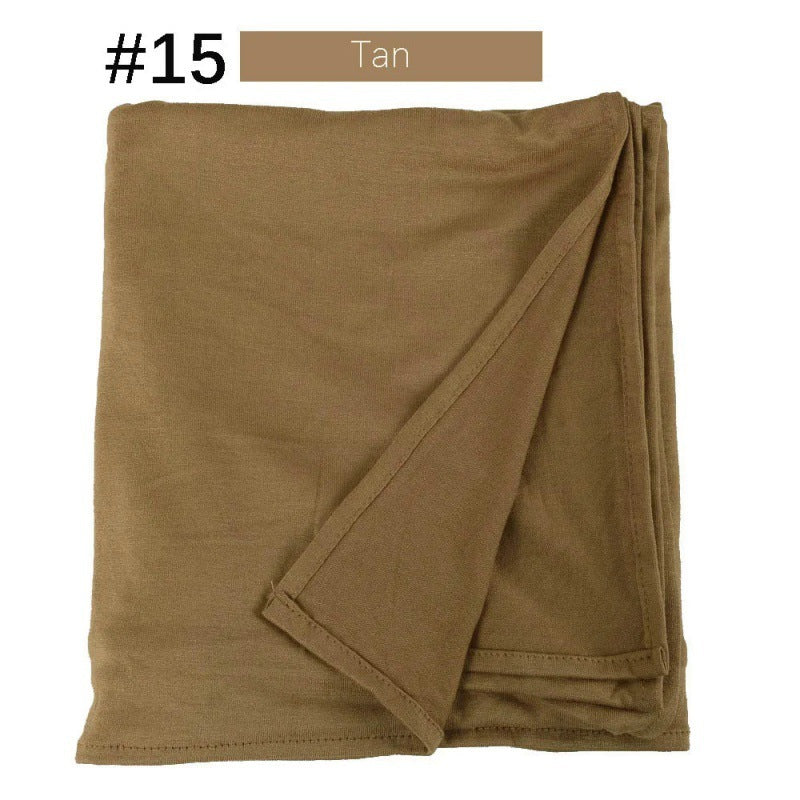 Mercerized Cotton Jersey Closed-toe Cotton Scarf - 25% Off when you buy 3