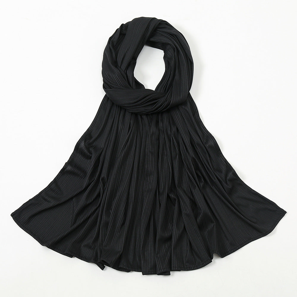 The Knitted Cotton Stripe Scarf