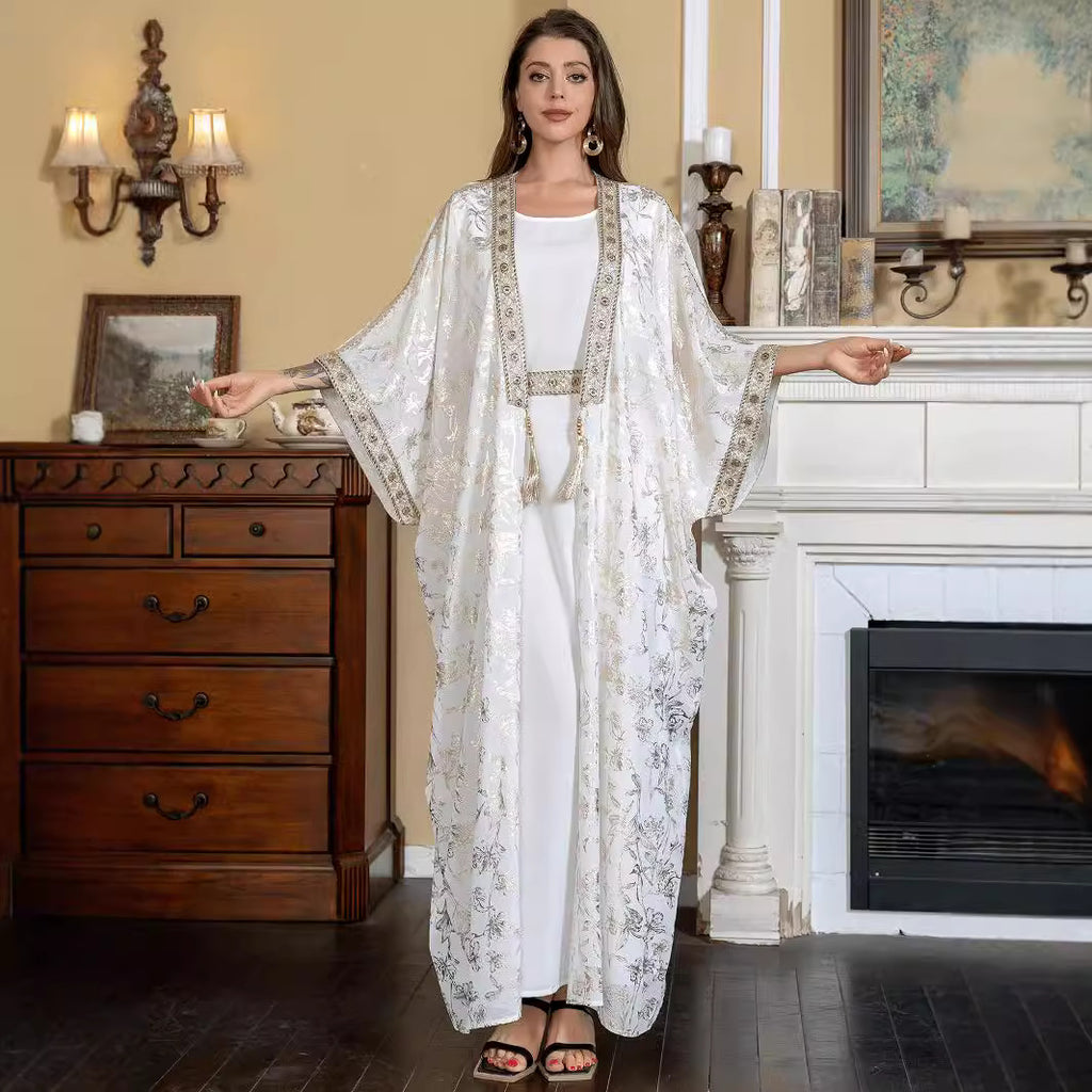 The Bronzed Chiffon Abaya Dress
