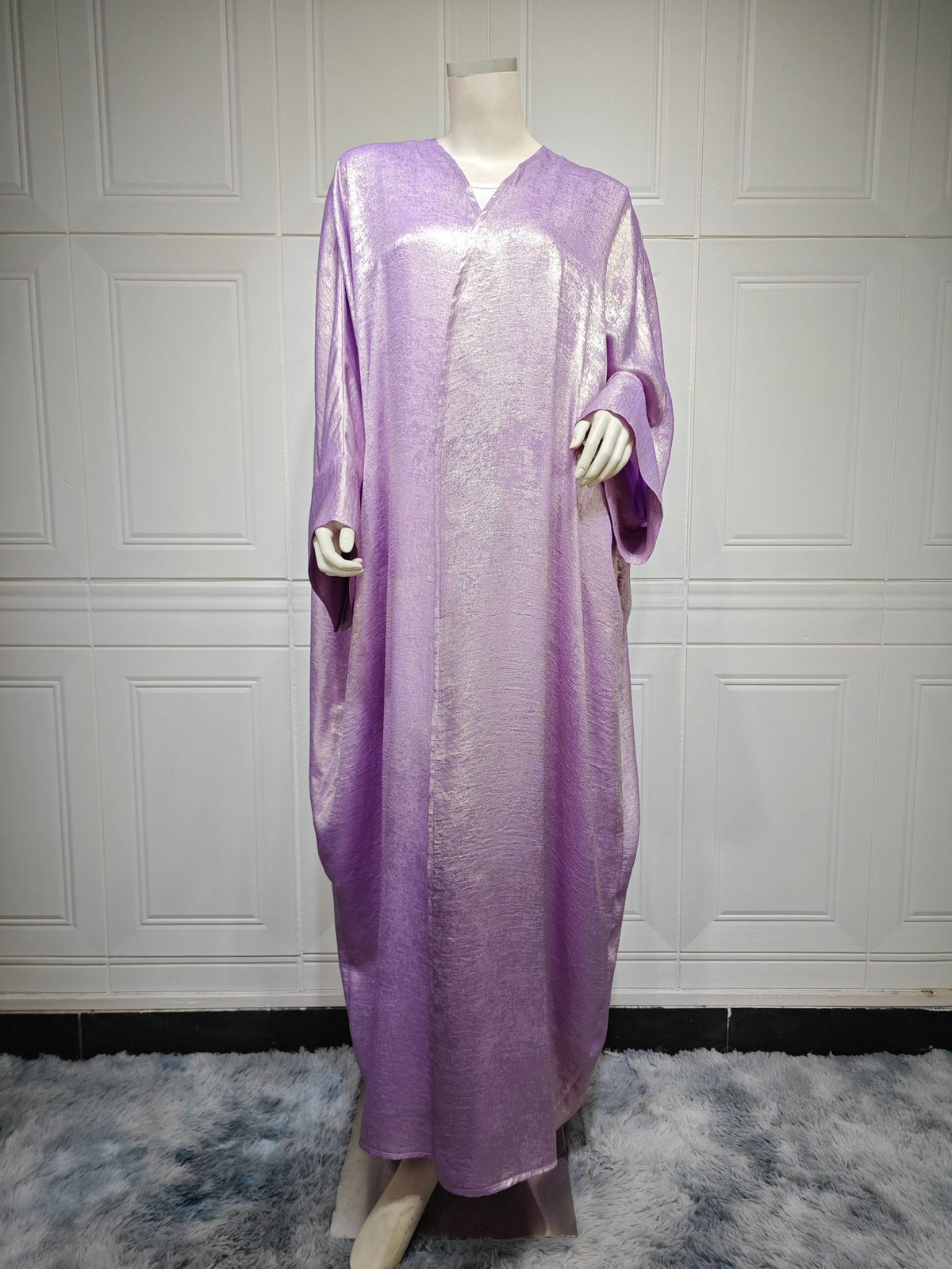 Bronze Satin Open Abaya