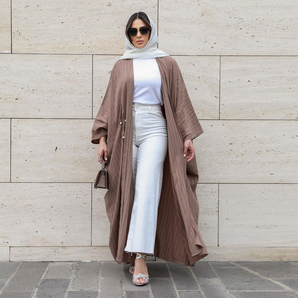 The Modern Striped Abaya