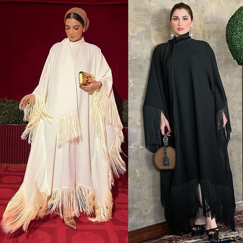 The Batwing Tassel Kaftan Dress