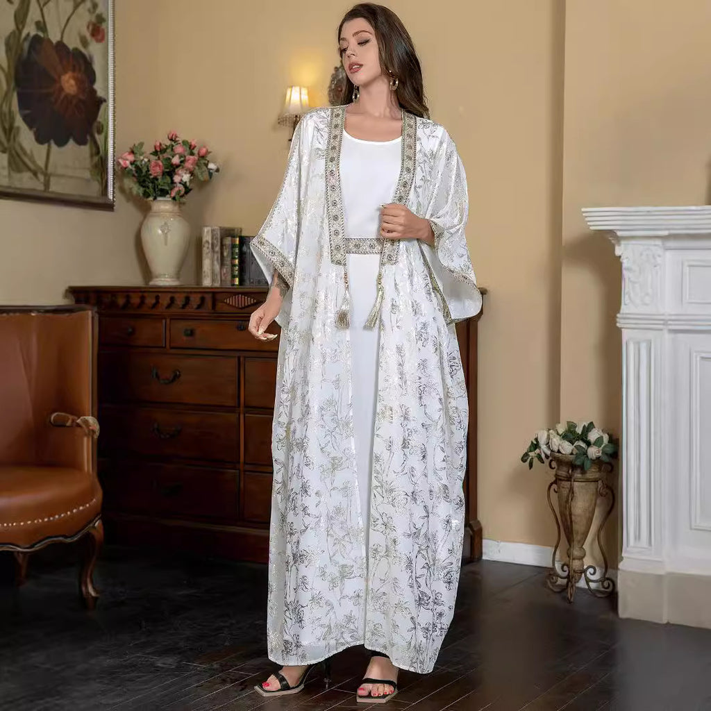 The Bronzed Chiffon Abaya Dress