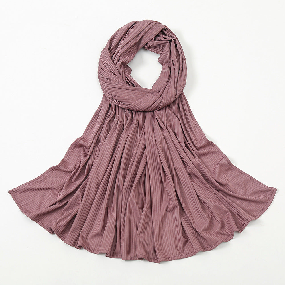 The Knitted Cotton Stripe Scarf