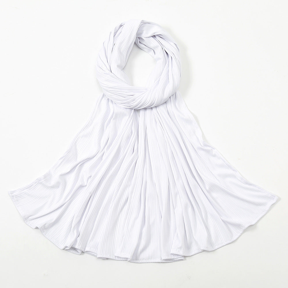 The Knitted Cotton Stripe Scarf