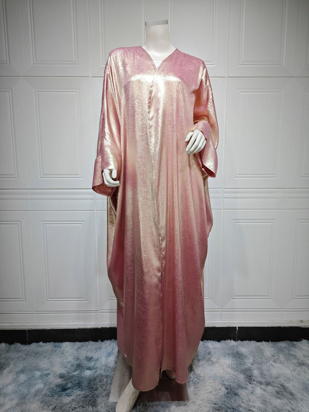 Bronze Satin Open Abaya