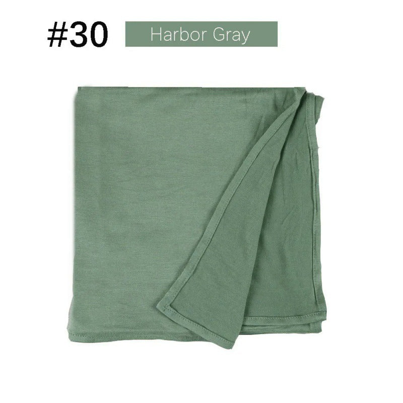 Mercerized Cotton Jersey Closed-toe Cotton Scarf - 25% Off when you buy 3