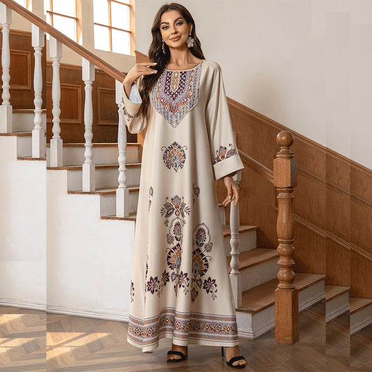 Long Sleeve Floral Casual Dress