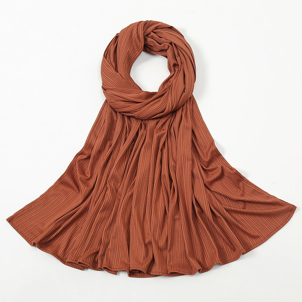 The Knitted Cotton Stripe Scarf