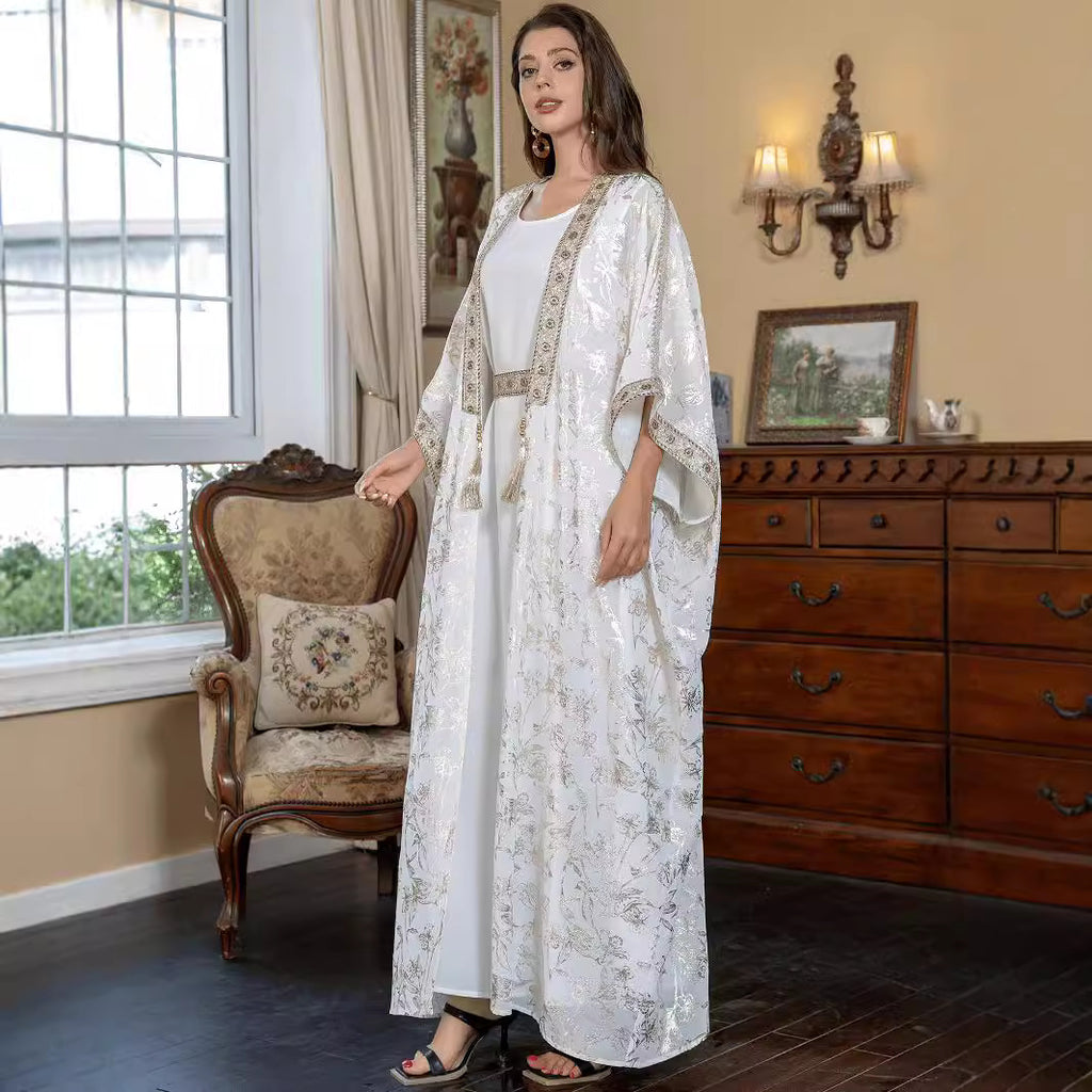The Bronzed Chiffon Abaya Dress