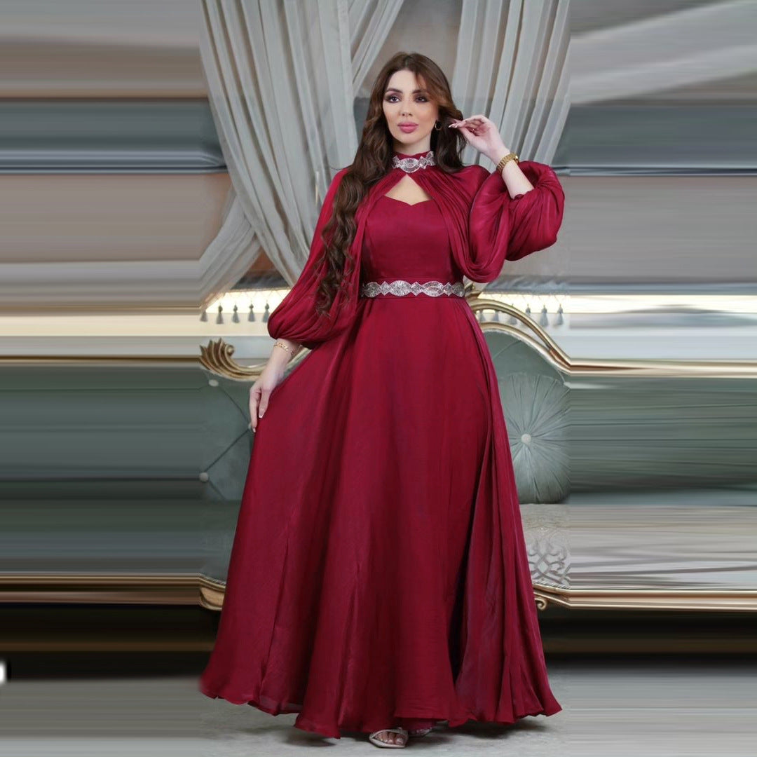 Two piece whispering silk Abaya