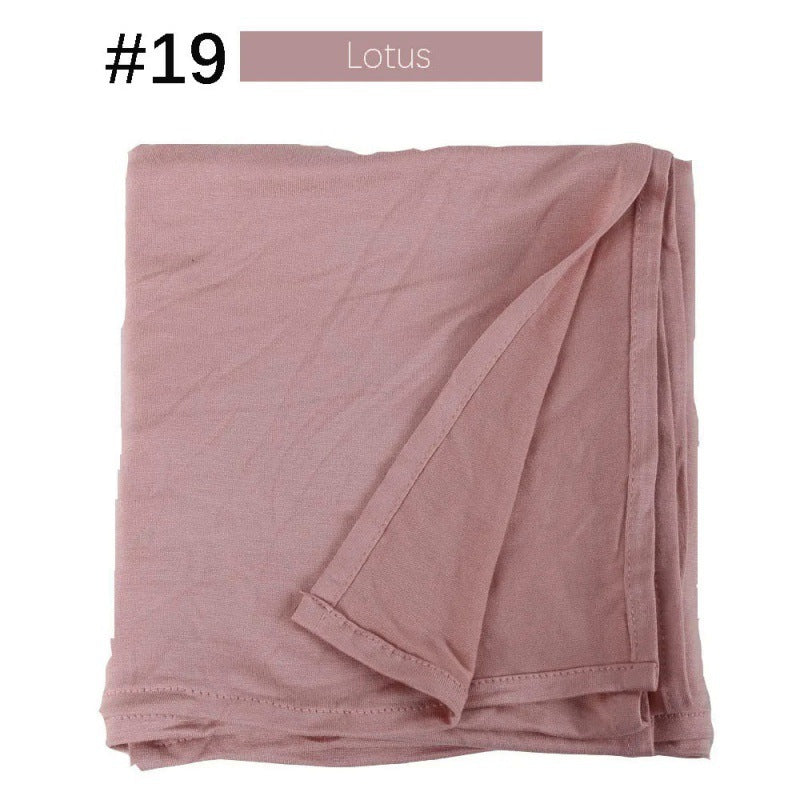 Mercerized Cotton Jersey Closed-toe Cotton Scarf - 25% Off when you buy 3