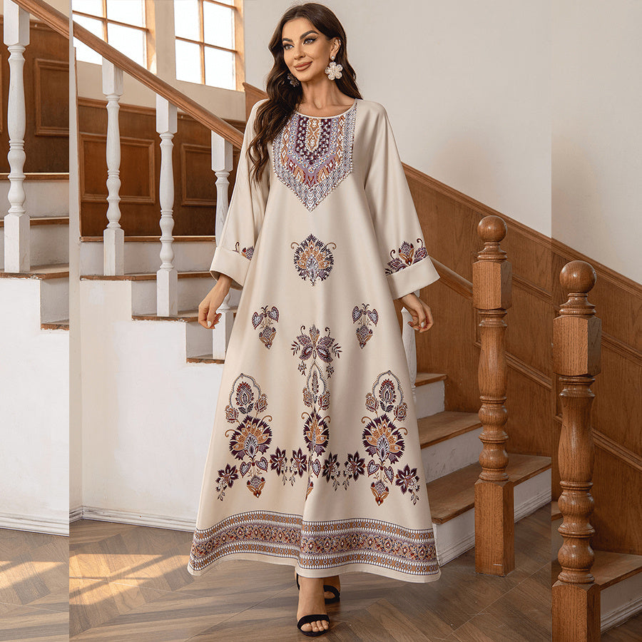 Long Sleeve Floral Casual Dress
