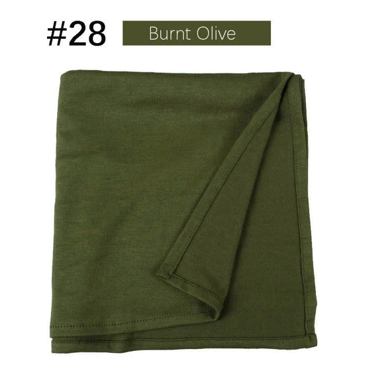Mercerized Cotton Jersey Closed-toe Cotton Scarf - 25% Off when you buy 3