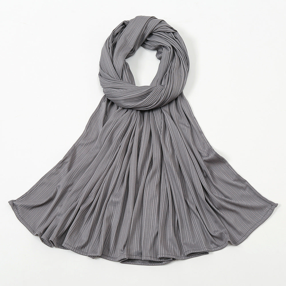 The Knitted Cotton Stripe Scarf