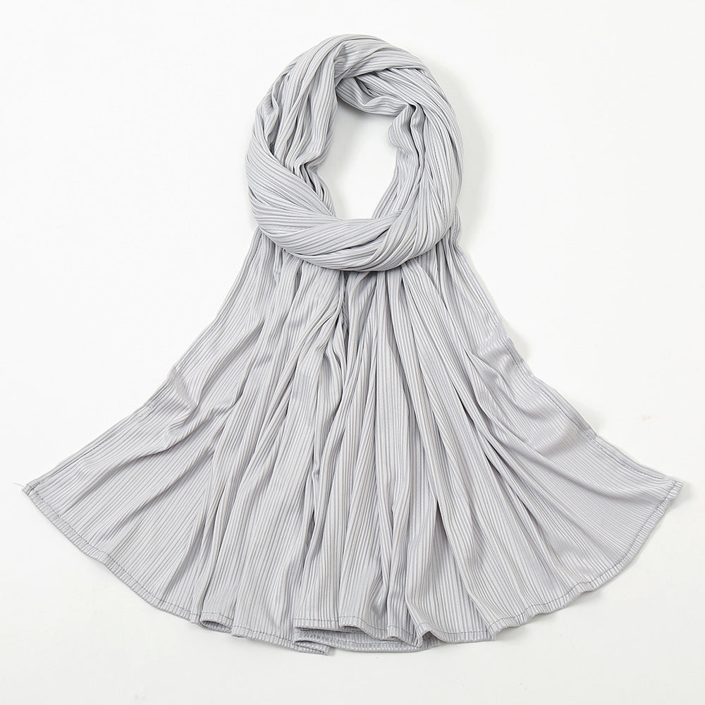 The Knitted Cotton Stripe Scarf