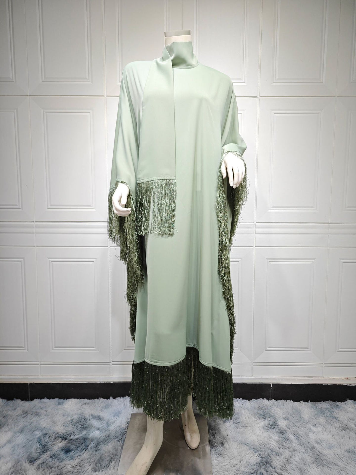 The Batwing Tassel Kaftan Dress