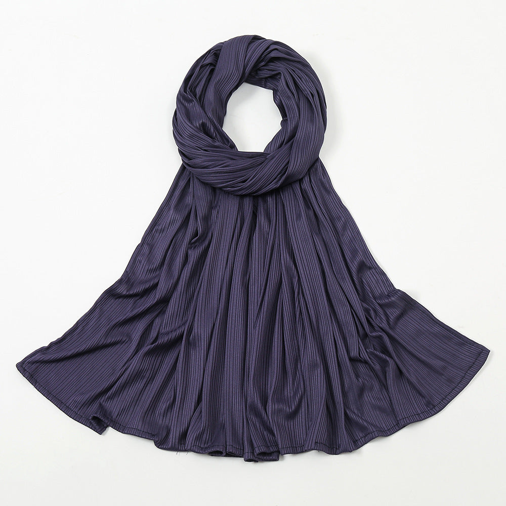 The Knitted Cotton Stripe Scarf